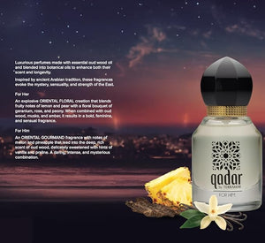 Terramar Qadar Oriental Gourmand Fragrance For Him Oud Wood and Vanilla Notes Arabian Tradition Inspired Perfume
