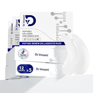 Peptide Under Eye Patches Firming Eye Patches Instant Reduces Dark Circles and Puffiness Collagen Under Eye Mask for Bags Treatment Wrinkles 60 Pairs