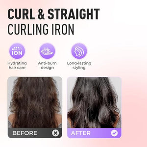 Go Brush Pro Cordless Hair Straightener Brush Portable Mini Hair Straightening Brush with 3 Temperature Settings &amp LED Display USB Rechargeable Fast Heating Hairs Brush for Travel (Black)