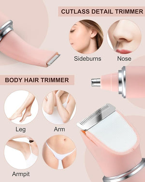 Manscape Body Hair Trimmer for Men-3 in 1 Electric Razor Groin Groomer,IPX7 Waterproof,Versatile Hair Trimmer for Ball/Pubic/Chest/Beard/Nose,USB-C Rechargeable,Christmas Gifts for Men