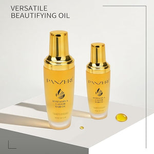 PANZERI Original Hair Oil Serum for Smooth Frizz and Add Shine - 1.69fl oz | with Rosemary Oil &amp Castor Oil | Hair Strenghtening Treatment Oil | Nourishing &amp Volumizing For All Hair Types Natu