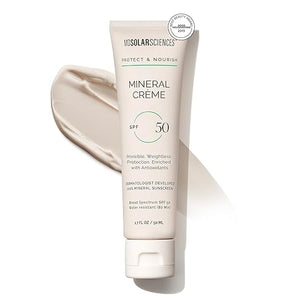 MDSolarSciences Mineral Cr?me SPF 50 Sunscreen for Face ? Water-Resistant Broad Spectrum UV Protection ? Blendable Micronized Zinc Oxide ? Smooth Natural Matte Finish