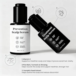 Dual-Action Hair &amp; Scalp Serum Bundle Leave-In Repair for Thinning, Dry or Damaged Hair; Strengthens Roots, Soothes Scalp, Smooths Frizz &amp; Split Ends; Sulfate-Free, Vegan, 2¡¿30 ml (3 Set)