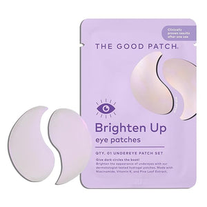 The Good Patch Brighten Up Hydrogel Under Eye Patches for Dark Circles and Puffy Eyes Made with Niacinamide Vitamin K Pine Leaf Extract Clinically Proven (6 Total Patch Sets)