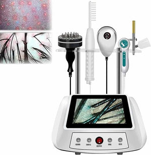 Hair Analyzer Device - 8 Scalp &amp Hair Follicle Detector 50x/200x Dual Magnification Ideal for Salons &amp Skin Care Professionals Hair Diagnostic Tool