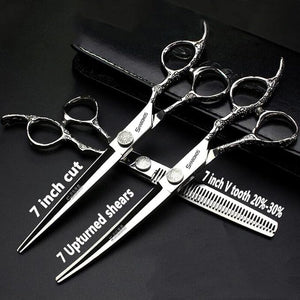 Professional Stainless Steel Hair Clippers for Hairdressers - 6/7/7.5/8/9-inch Sharp Blades (6 inch-4pc)