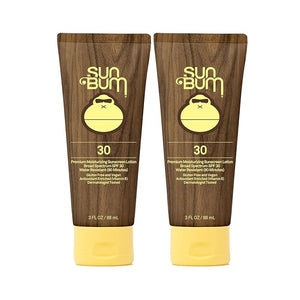 Sun Bum Original SPF 30 Sunscreen Lotion | Vegan and Hawaii 104 Act Compliant (Octinoxate &amp; Oxybenzone Free) Broad Spectrum Moisturizing UVA/UVB Sunscreen with Vitamin E | 3 oz (Pack of 2)
