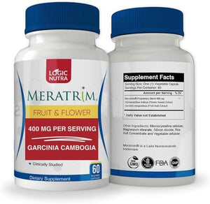 Meratrim Proprietary Blend 400 mg - Garcinia Mangostana (Fruit Rind) Extract - Stimulant Free - 60 Vegetable Capsules