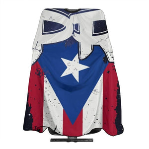Puerto Rico PR Flag Boricua Hair Salon Cape For Stylist Hair Cutting Apron Barber Cover For Clients Styling Professional Home Hairdressing Dye Coloring