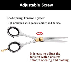 Professional Haircutting Scissors Kit ? 6 inch Razor Edge Barber Scissor Japanese Haircutting Scissors and Thinning Shears for Men Women &amp Kids Salon and Home Hair Cutting Set
