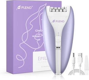 Silent Epilator for Women 2-Speed Facial &amp Body Hair Remover Smooth Glide Technology for Face Legs Bikini &amp Arms