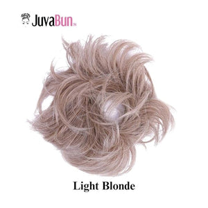 Juvabun Hair Scrunchie Light Blonde 1 Faux Human Hair Messy Curly Bun Hairpiece Washable &amp Realistic For Women Adult 1 Count Hair Accessory