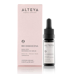 Alteya Organics Eye Serum USDA Certified Organic Skin Care 0.34 Fl Oz/10 mL Bio Damascena Award-Winning Eye Treatment With Organic Bulgarian Rose Oil Rejuvenating Revitalizing and Clarifying