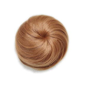 SONGCHAO Fake Hair Bun 1 Pack Donut Bun with Drawstring Ponytail Hair Extensions Synthetic Curly Bun Wig Hair Slices Hair Bun for Women Hair Accessories (Color : 6H613)