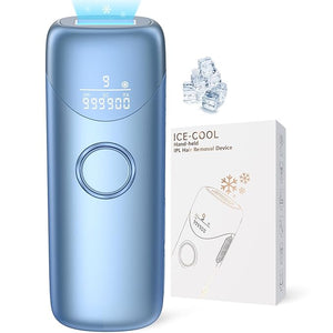 Laser Hair Removal Ubroo IPL Hair Removal Device with 5¡É Ice Cooling 3 In 1 Painless Hair Removal For Women Men Permanent Face Body Beauty Care (Blue)