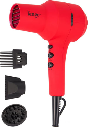 L'ANGE HAIR PowerStyle Ionic Turbo Hair Dryer | 1875W Fast Drying &amp Precision Styling for Long-Lasting Frizz-Free Looks | Advanced Ionic Technology Smooths &amp Shines Hair (Red)