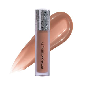 FITGLOW Beauty Lip Colour Serum | Hydrating Lip Gloss | Plumping Anti-Aging Lip Treatment | Natural Shine with Pomegranate Sterols &amp; Collagen | Buildable Color for Dry Chapped Lips | Halo - 10g