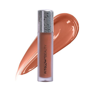 FITGLOW Beauty Lip Colour Serum | Hydrating Lip Gloss | Plumping Anti-Aging Lip Treatment | Natural Shine with Pomegranate Sterols &amp; Collagen | Buildable Color for Dry Chapped Lips | Carotene - 10