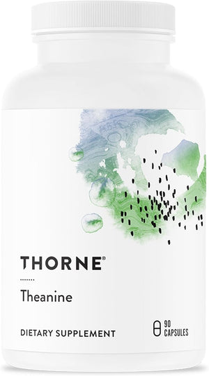 THORNE - Theanine - 200mg of L-Theanine - Support a Healthy Stress Response Relaxation and Focus - Increases Brain Alpha-Wave Production* - 90 Capsules