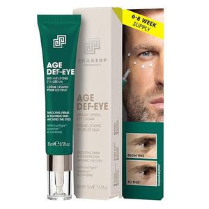 Shakeup Cosmetics Mens Eye Cream Lifting &amp Firming Formula Helps Reduce Fine Lines and Crow's Feet Hydrating with Peptides &amp Caffeine 15ml. Aka. AGE DEF-EYE