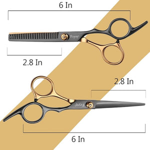 Hair Scissors Barber Shears Set Fcysy Professional Hair Cutting Kit Haircut Thinning Shears for Haircutting Hairdresser Trimming Scissors Tools for Men Women Pet