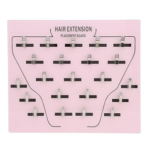 Tape in Placement Board Acrylic Hair Extension Stand Hair Display Holder Rack for Hair Extensions Multi Function Wig Display Holder Hairdresser Hair Salon Accessories (White) (Light Pink)