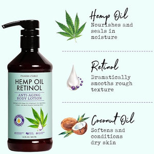 Hemp Oil Retinol Anti Aging Body Lotion 480ml