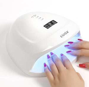 L'UGX Rechargeable UV LED Nail Lamp 60W Nail Lamp Professional Nail Dryer with 4 Timer Setting UV Light for Gel Nails Perfect for Salon &amp Home