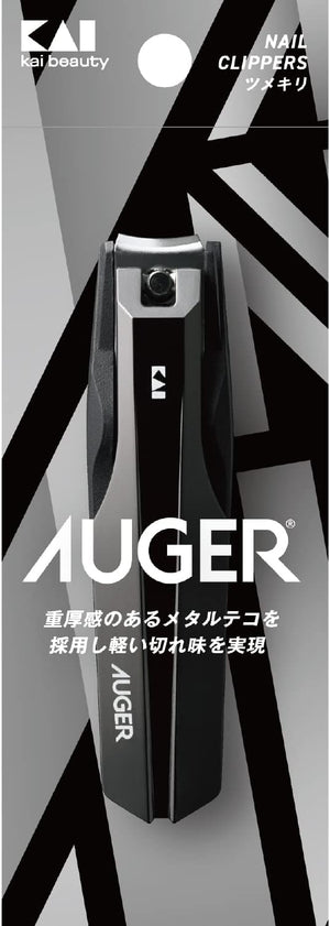 Kai AUGER Tsumekiri M Standard AUGER Nail Clippers M Stainless Steel Men's Hands and Feet 1ËÁ (x 1) Black