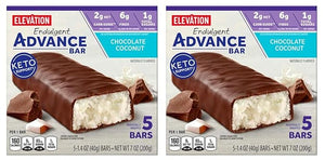 Generic ELEVATION Chocolate Coconut Endulgent Advance Bars, 2 Pack x 5 Bars Per Box = 10 Bars Total