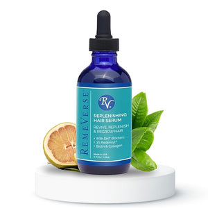 RemeVerse Replenishing Hair Serum - Nourish Scalp &amp Fortifies Follicle Strand with Redensyl Infused with Biotin for Thinning Hair and Collagen for Dry Scalp Densifying Unscented Hair Serum 4 Fl