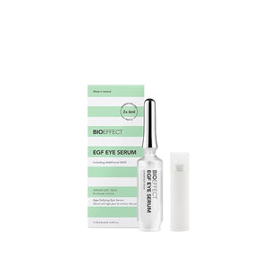 BIOEFFECT EGF Eye Serum Refill Set with Cooling Rollerball (6 ml) and One Refill Cartridge (6ml) Anti-Aging Corrective Gel with Hyaluronic Acid for Puffy Bags Wrinkles Fine Lines and Crows Feet