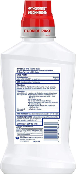 Colgate Phos-Flur Anti-Cavity Fluoride Rinse Mint 16 oz (Pack of 4)