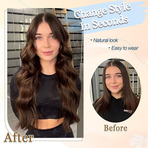 20" Wavy Hair Topper 6.5"x6.5" Base Size Hair Toppers for Women with Thinning Hairtoppers Hairpieces Synthetic hair Wig Wavy Clip in