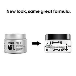 L'Or?al Professionnel Paris Flex Web Texture Paste - Strong Hold Pomade and Styling Gel For All Hair Types Packaging May Vary