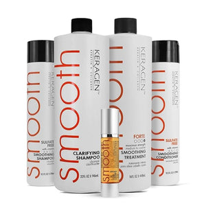 Keragen Brazilian Keratin Hair Treatment - Premium Straightener Cream Sulfate-Free Anti-Frizz Products Perfect Straightening Solution for Dry &amp Damaged Hair Kit Combo Set