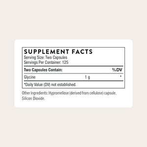 THORNE - Glycine - Amino Acid Support for Relaxation Detoxification and Muscle Function* - 250 Capsules