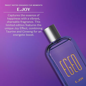 O BOTICARIO Egeo E.Joy Eau de Toilette with Taurine and Ginseng Limited Edition Fragrance with Joy Effect for Vibrant Moments Unisex 3 Ounce
