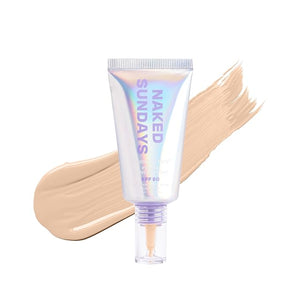 Naked Sundays BeautyScreen¢â SPF 50 Mineral Peptide Foundation Tint ? Skin Tint &amp Mineral Sunscreen | Radiant Buildable Coverage Acne-Safe Infused with Peptides (2 Fair Sand 1.01 oz)
