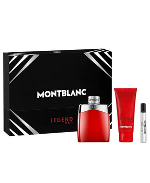 MONTBLANC Legend Red 3 Piece Eau de Parfum Gift Set (Eau de Parfum Spray Perfumed Shower Gel Travel Spray)