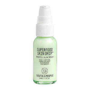 Youth To The People Superfood Skin Drip Face Serum (1 fl oz) Strengthens Skin Barrier + Evens Skin Tone 5% Niacinamide Kale Peptides Ceramides Boosts Glow Vegan