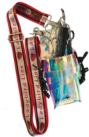 Ladybird Line15 Crossover Body Signature Sparkling Scissor Carrying Case with Adjustable Strap for Hair Stylists Beauty Professionals and Pet Groomers Adjustable Strap