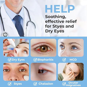 Aroma Season Heated Eye Mask for Dry Eyes Warm Eye Compress with Flaxseed Graphene FIR for MGD Dry Eye Syndrome Chalazion Blepharitis Treatment Steam Moist Heat Therapy to Unclog Glands (Black)