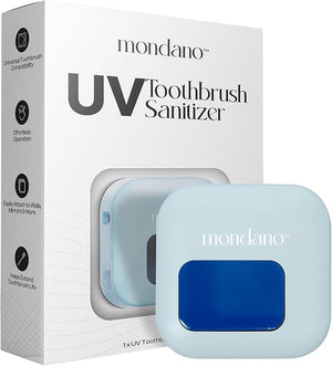 Mondano UV-C Toothbrush Sanitizer and Holder Toothbrush Case - Manual/Electric Toothbrush Cover for Any Toothbrush Head - Rechargeable Toothbrush Travel Case Tooth Brush Cover Cap for Home