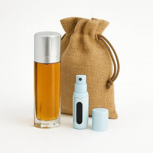 BUNDLE- Escape Perfume for Women 3.3 OZ Eau de Parfum with Burlap Bag &amp 5ml Mini Refillable Atomiser