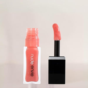 nude envie - Lip Gloss - High-Shine Finish - Moisturizing &amp; Easy Application - Luxury Hydration - Non-Sticky Formula - With Vitamin E &amp; Glycine Soja Oil - Vegan, Paraben-Free &amp; Cruelty-Fre