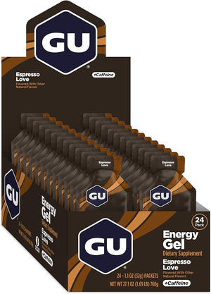 GU Energy Original Sports Nutrition Energy Gel, 24-Count, Espresso Love