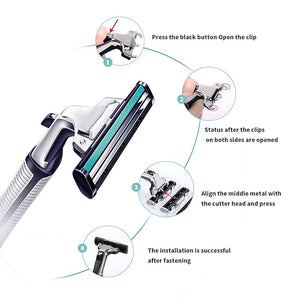 Razors for men Shaving2-Blade mens Razor Cartridges Includes 1 Handles and 48 Replaceable razor head With Lubricating Strip - Compatible With Atra Razor Handles£¨48 Cartridges reffills£©