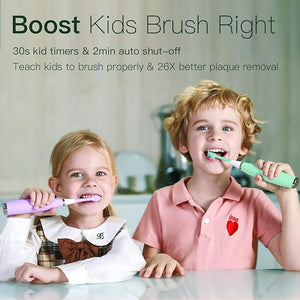 Kids Electric Toothbrushes Sonic Rechargeable Tooth Brush Gifts for Boys and Girls Smart Timer Power Toothbrush - 3 4 5 6 7 8 9 10 11 12 (Mint)