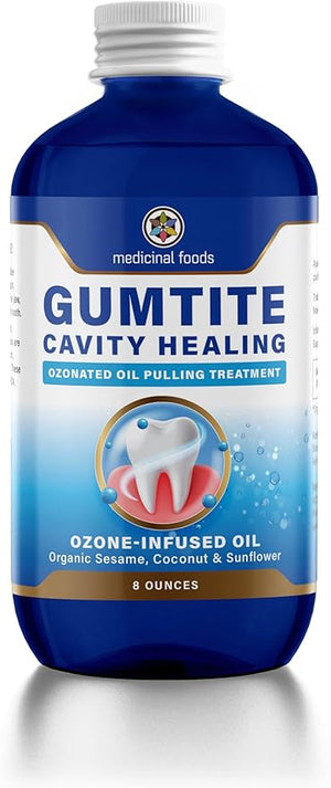 Medicinal Foods Gumtite Ozonated Mouthwash Oil | Natural Treatment for Gum Health | Oral Care | Gum Inflammation Relief | Plaque Prevention | Fight Bad Breath | Gum Repair &amp Dental Health